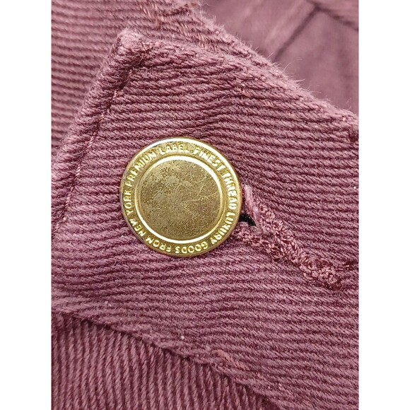 New York Premiun Label Mens Denim Jeans Studded Burgundy Red Sz 40x27 - Picture 5 of 8